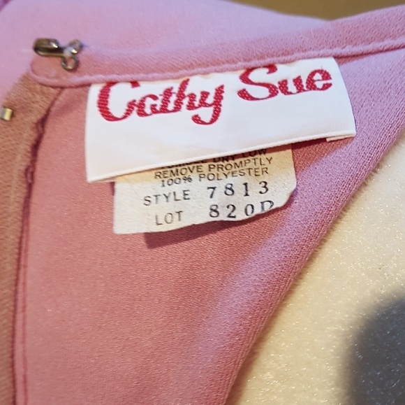 Vintage - Cathy Sue Dusty Rose Dress - Picture 8 of 8